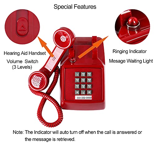Red Corded Desk Telephone K31065