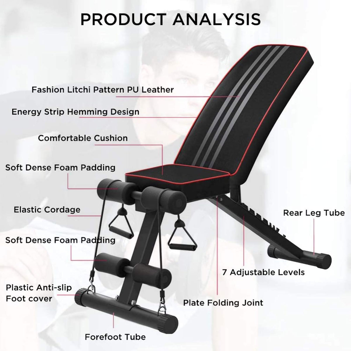 Folding Adjustable Weight Bench I361925