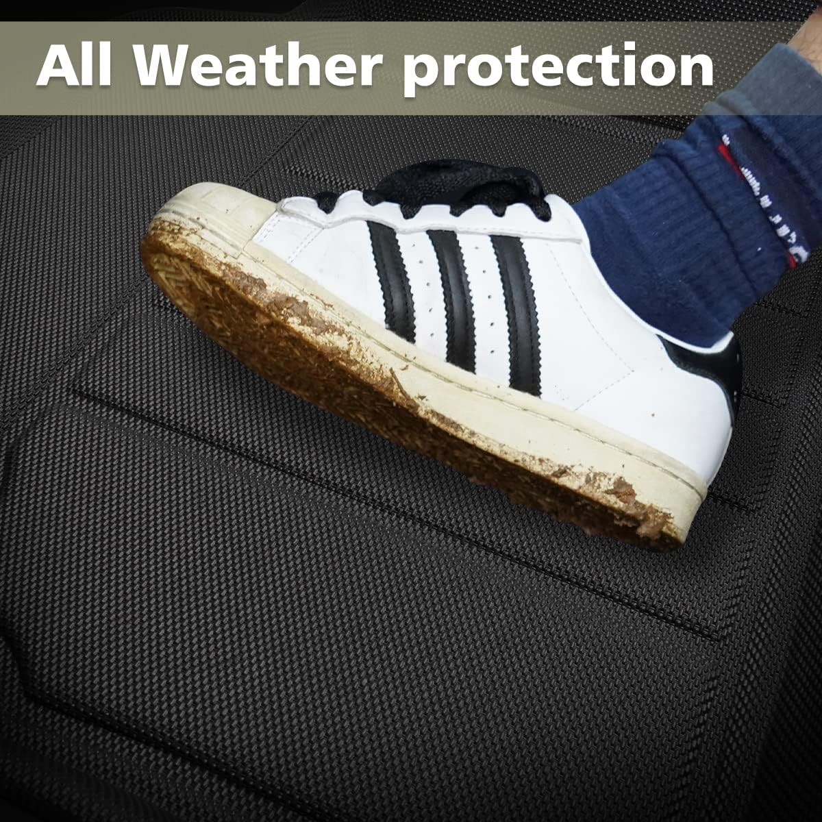 All Weather TPE Car Floor Mats Cargo Liner Black G97069