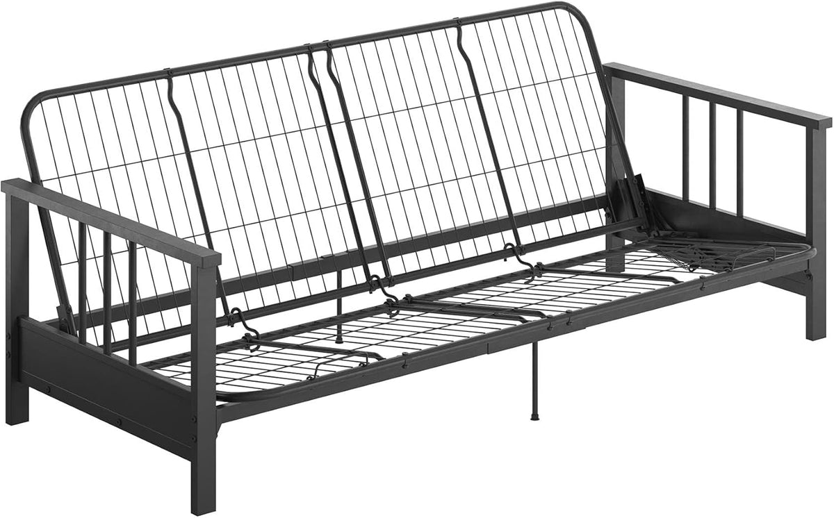 Black Metal Arm Futon Frame Z8785