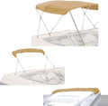 Beige 3 Bow 72 L 54-60 W Canvas Bimini Top Boat Cover G690