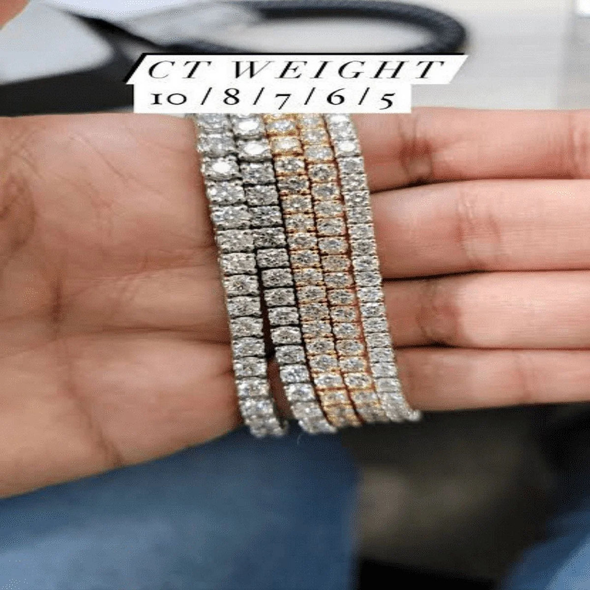 14K White Gold Tennis Bracelet F650962