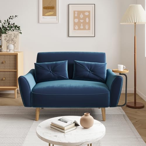 Blue Velvet Loveseat Sofa X6939