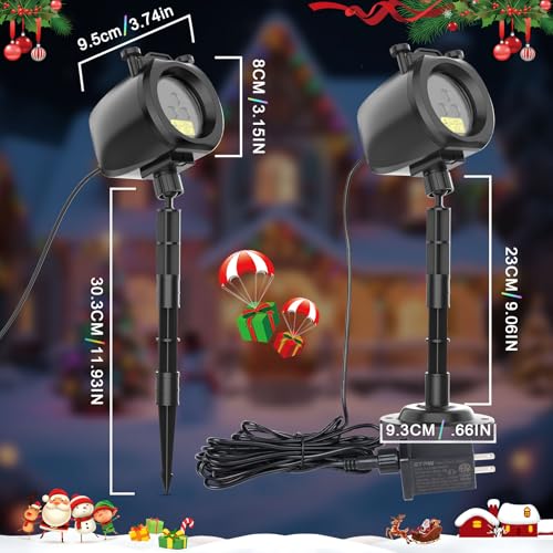 Waterproof RGB Laser Projector Lights with RF Remote and Timer V971
