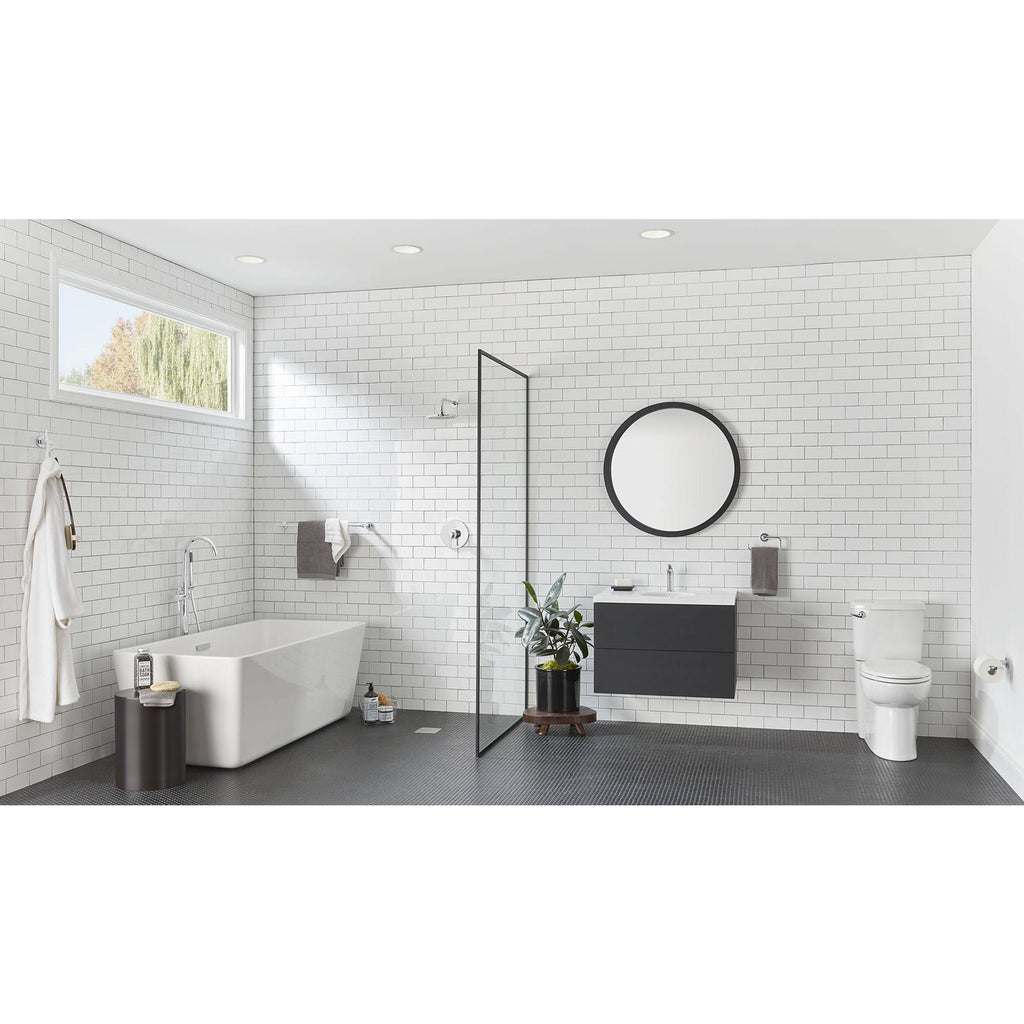 Polished Chrome Single Hole Bathroom Faucet with Drain A22284
