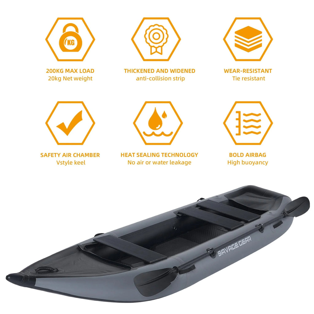 2 Person Inflatable PVC Kayak Boat with Pump and Paddle U879