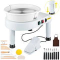 11in Ceramic Pottery Wheel with Foot Pedal and Detachable Basin N90249