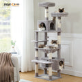 Gray Multi Level Cat Tree with 7 Scratching Posts G187
