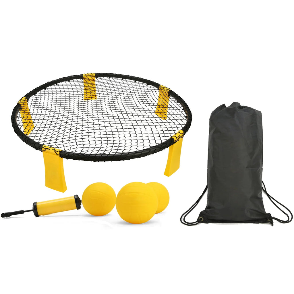 Roundnet Set with 3 Balls, Net, Pump, Carry Bag F6900