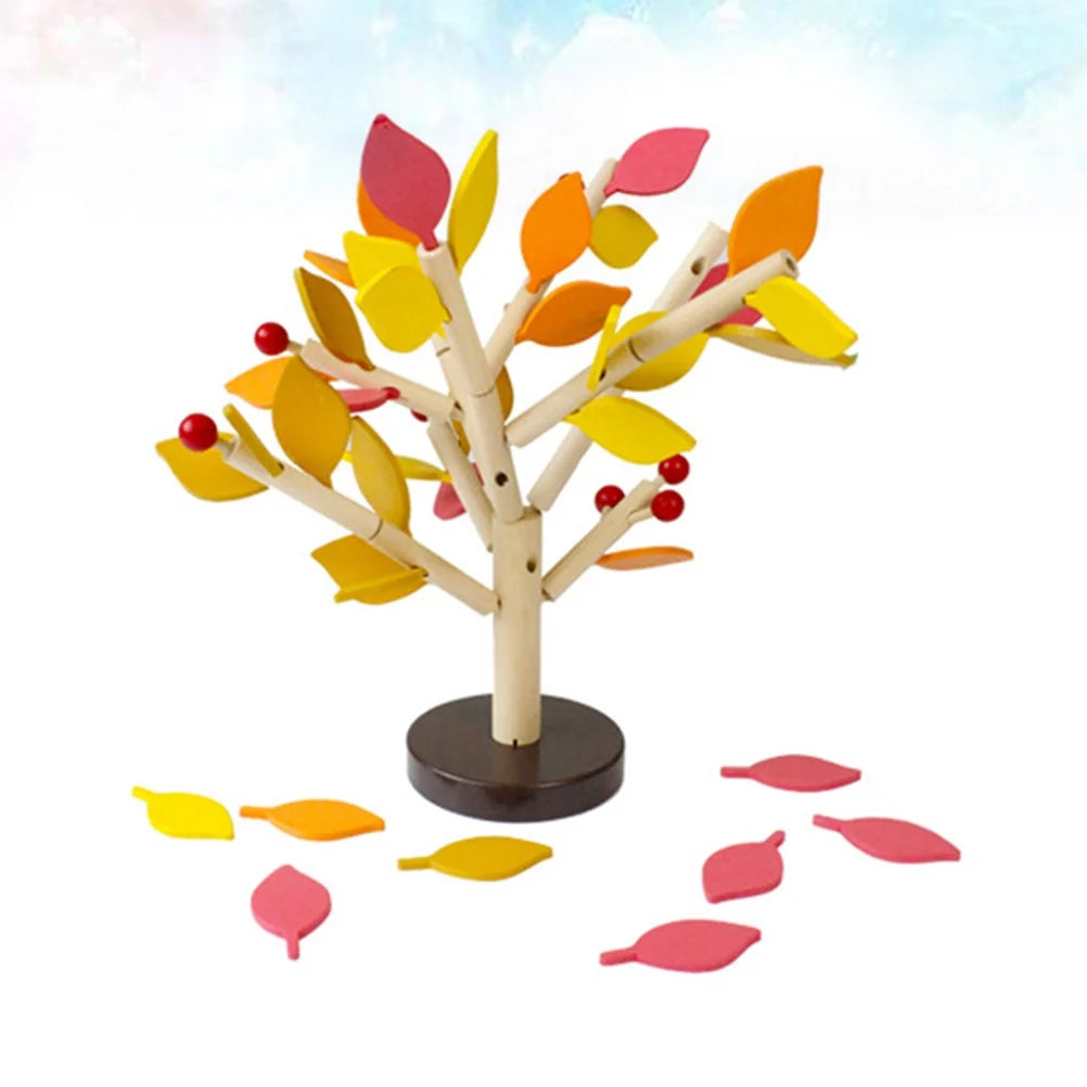 Creative Wooden Tree Blocks Building Toy (Yellow) W895896