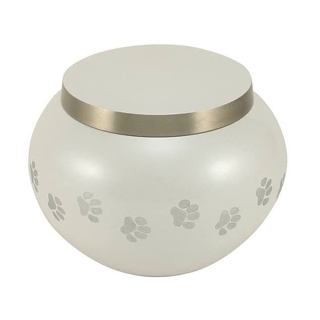 Small Pearl Pewter Pet Cremation Urn M9631