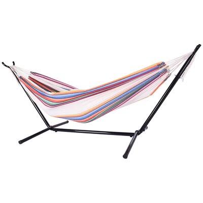 Double Camping Hammock White Blue Red C16975