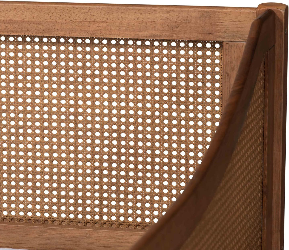 Brown Finished Wood and Synthetic Rattan Twin Size Daybed K144780
