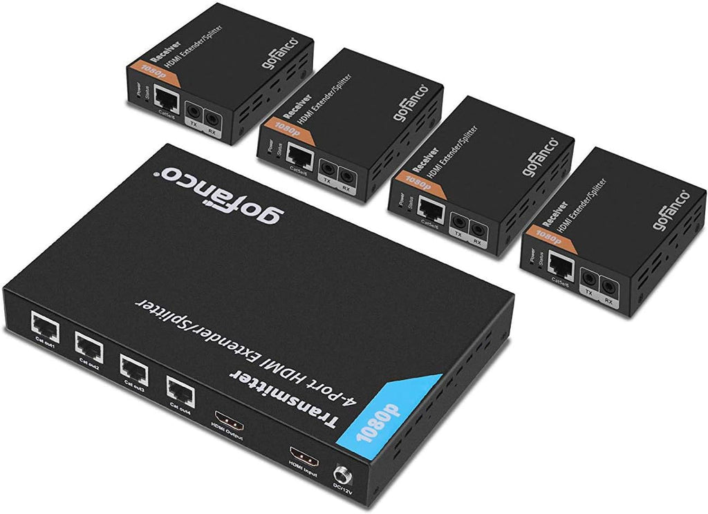 1x2 HDMI Extender Splitter Full HD 1080p Over Cat5e/Cat6/Cat7 Ethernet Cable C931
