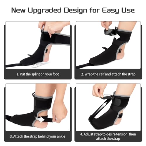 Plantar Fasciitis Night Splint Sock with Massage Ball V4943