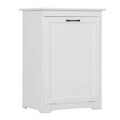White Wooden Tilt Out Trash Cabinet, Holds 13 Gallons L47442
