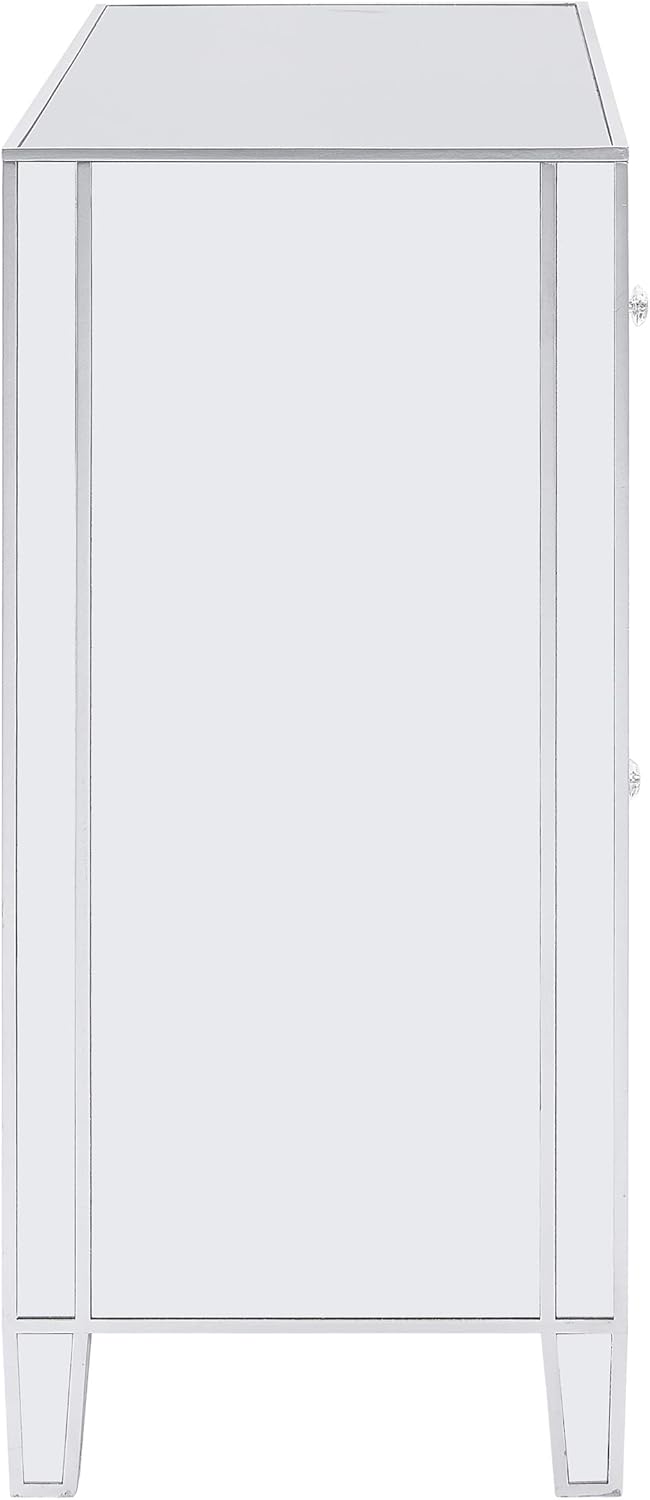 Mirrored Cabinet with Matte Silver Trim W918324