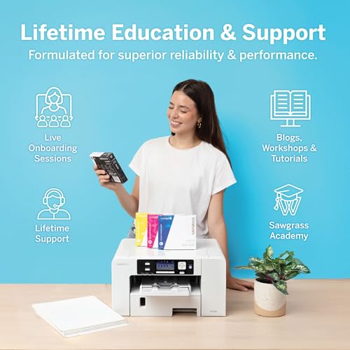 Sublimation Printer Starter Bundle with SubliJet UHD Inks and TruePix Sublimation Paper H6899