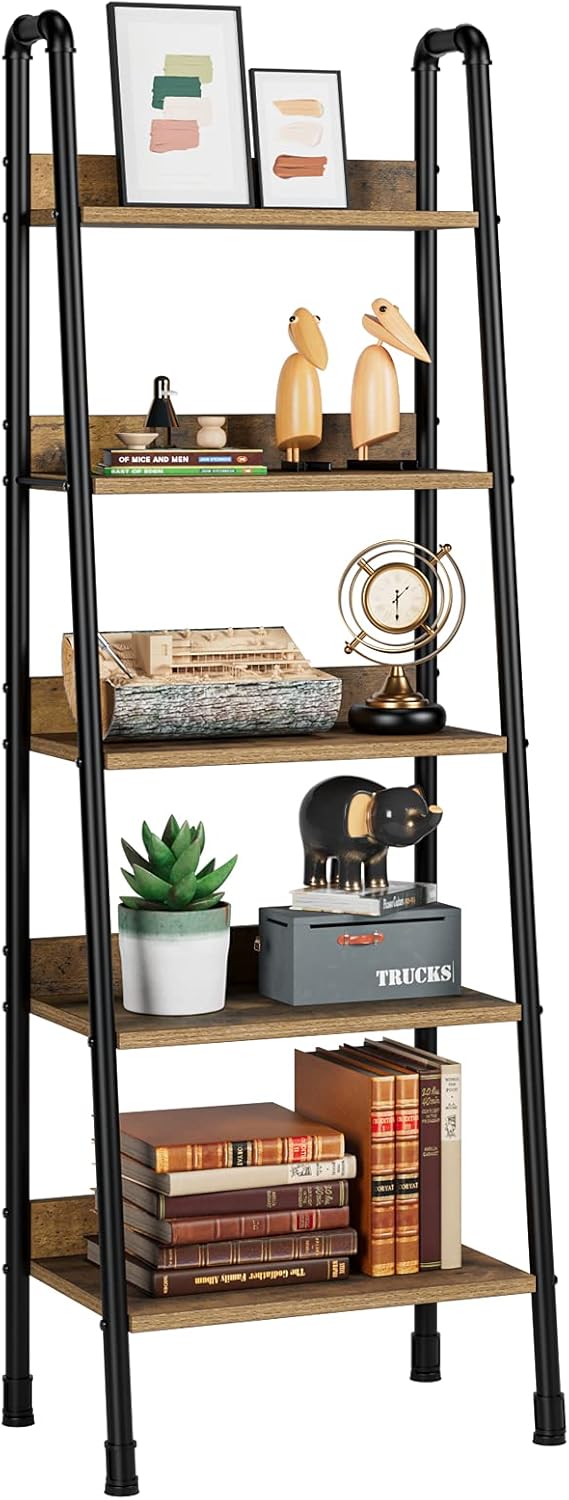 5 Tier Wood Ladder Shelf Z90589
