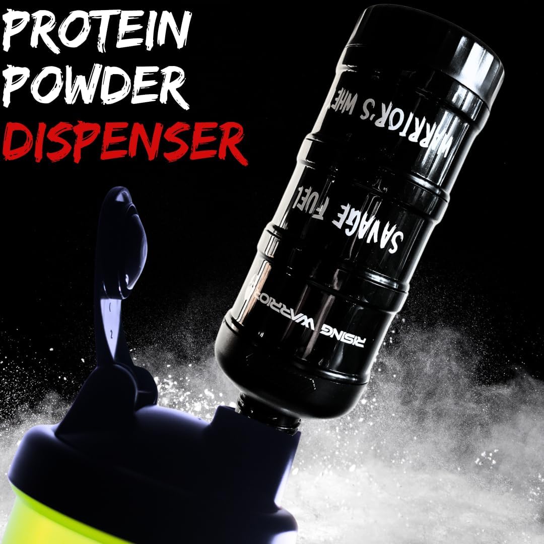 Portable Protein Powder Stackable Container with Top Cap Funnel B20763