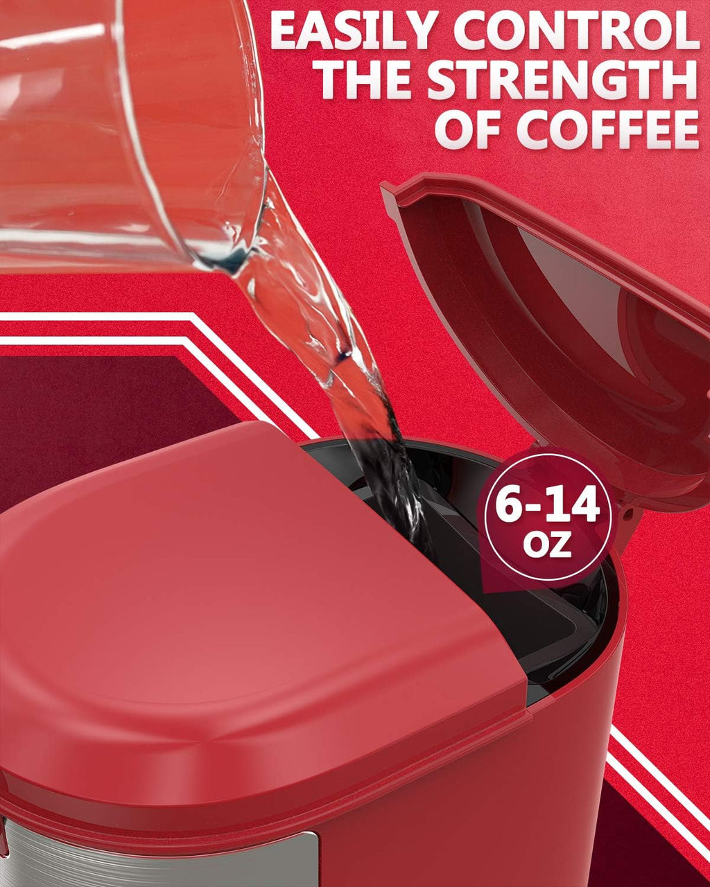 Single Serve K Cup Coffee Maker with Self Cleaning Function I7915