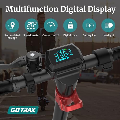 Electric Scooter with 500-650W Motor, 10"/11" Tires, 25-45 Miles Range, 20-38MPH Top Speed, Foldable F3674