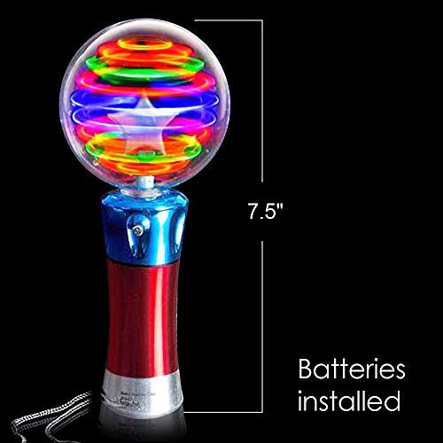 7.5 Inch Light Up Magic Ball Toy Wands, Set of 2 V3274