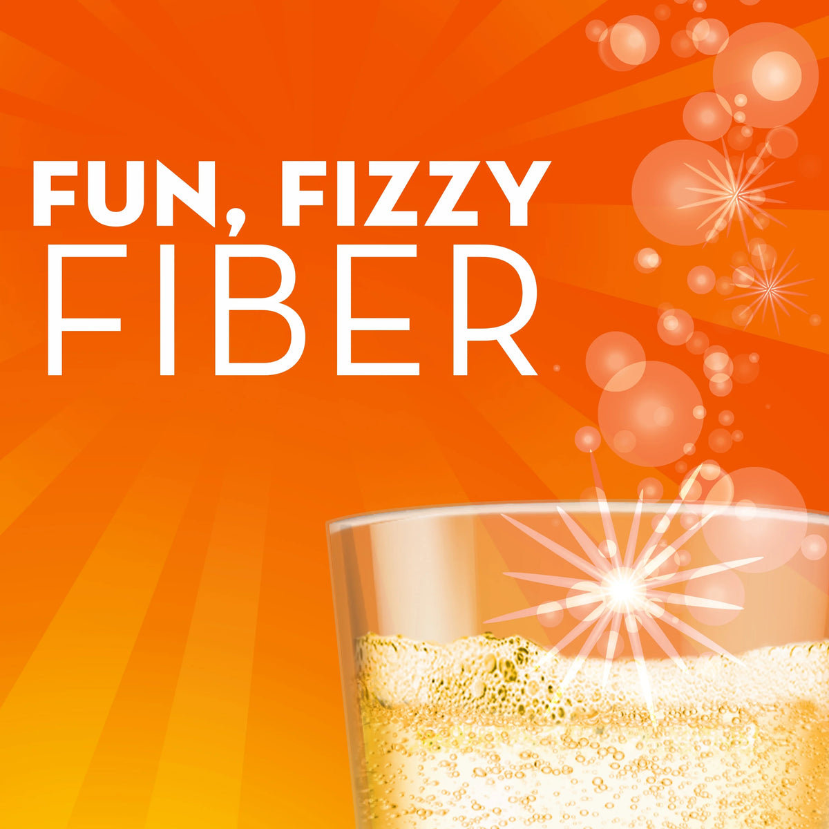 Sparkling Fiber Supplement with Vitamins C, D & B12, Citrus, 50 Servings L201176