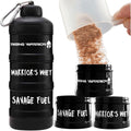 Portable Protein Powder Stackable Container with Top Cap Funnel B20763