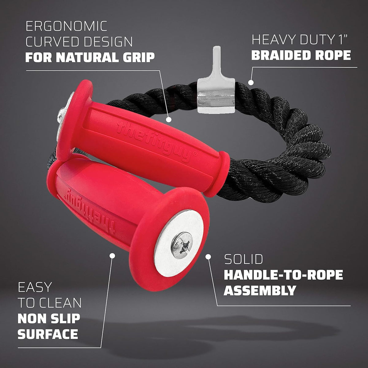 Tricep Rope Pull Down with Steel Snap Hook N68081