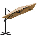 10x10ft Square Cantilever Patio Umbrella with Tilting System Q133806