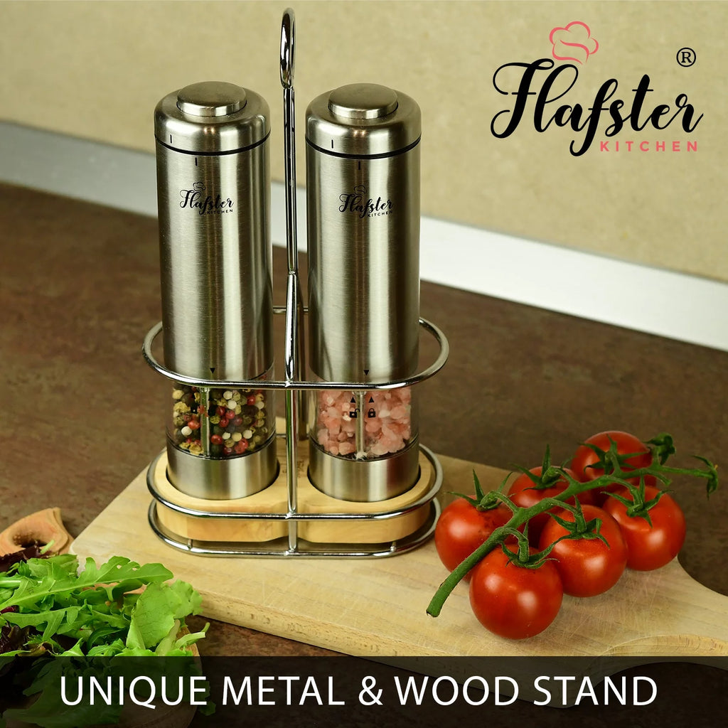 Battery Operated Electric Salt and Pepper Grinder Set C6556