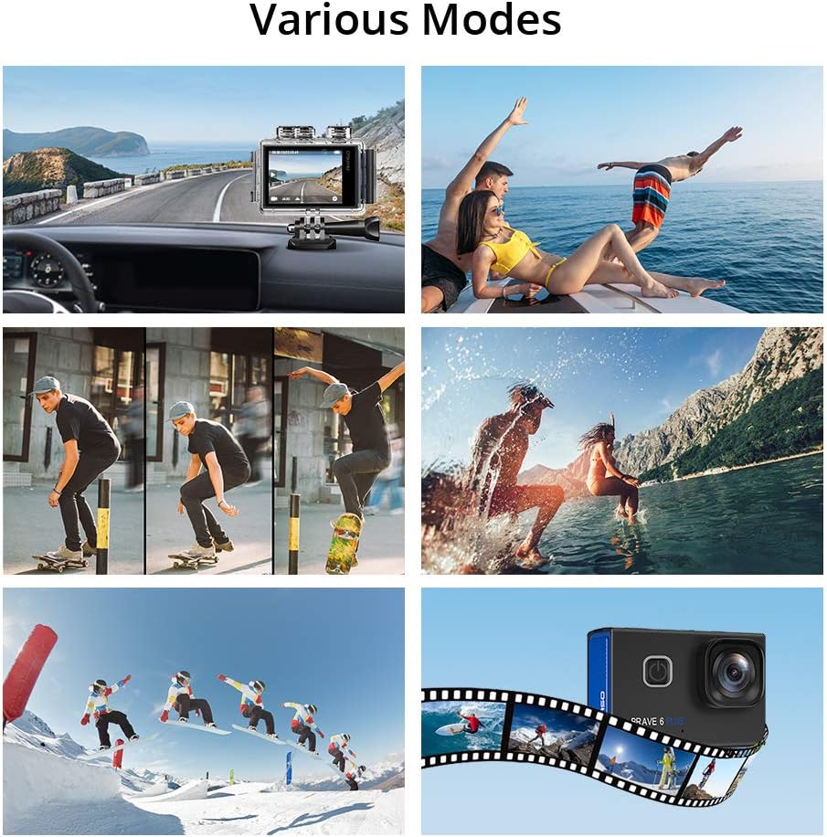 Native 4K30FPS 20MP WiFi Action Camera with Touch Screen U50393