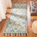 Blue/Ivory Handmade Wool Runner Rug Z82983