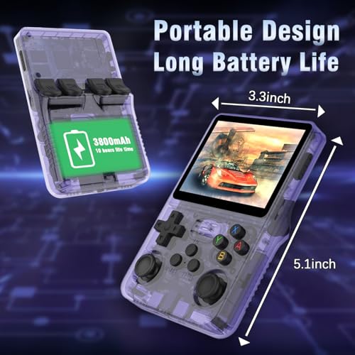Black 3.5-Inch IPS Screen Handheld Game Console, 3500mAh, 128G N823919