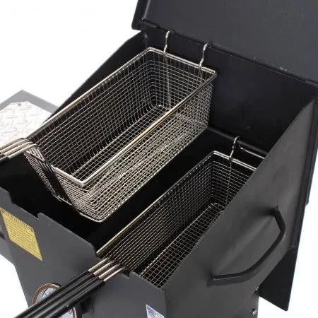 Cajun Fryer 4 Gallon Deep Fryer with Stand and 2 Baskets O568862