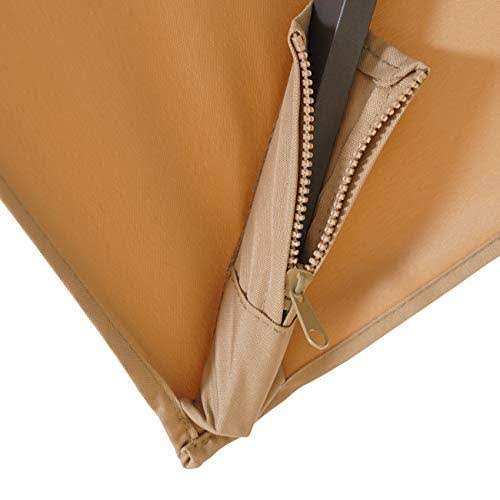 10x10ft Square Cantilever Patio Umbrella with Tilting System Q133806