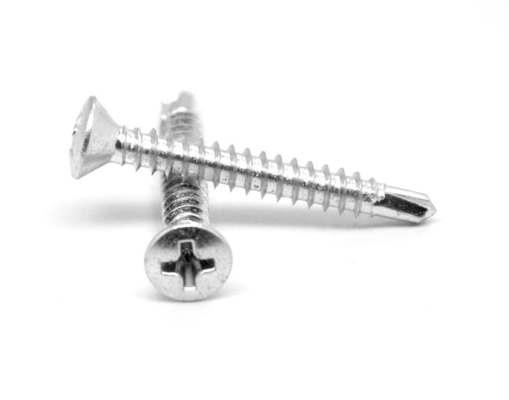 #10-16 x 3/4 Self Drilling Screw Phillips Oval Head Zinc Plated X1060