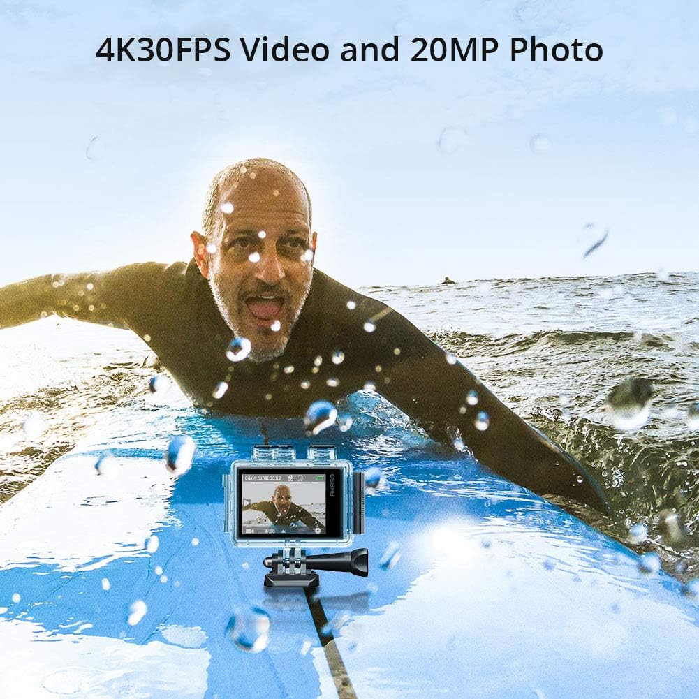 Native 4K30FPS 20MP WiFi Action Camera with Touch Screen U50393