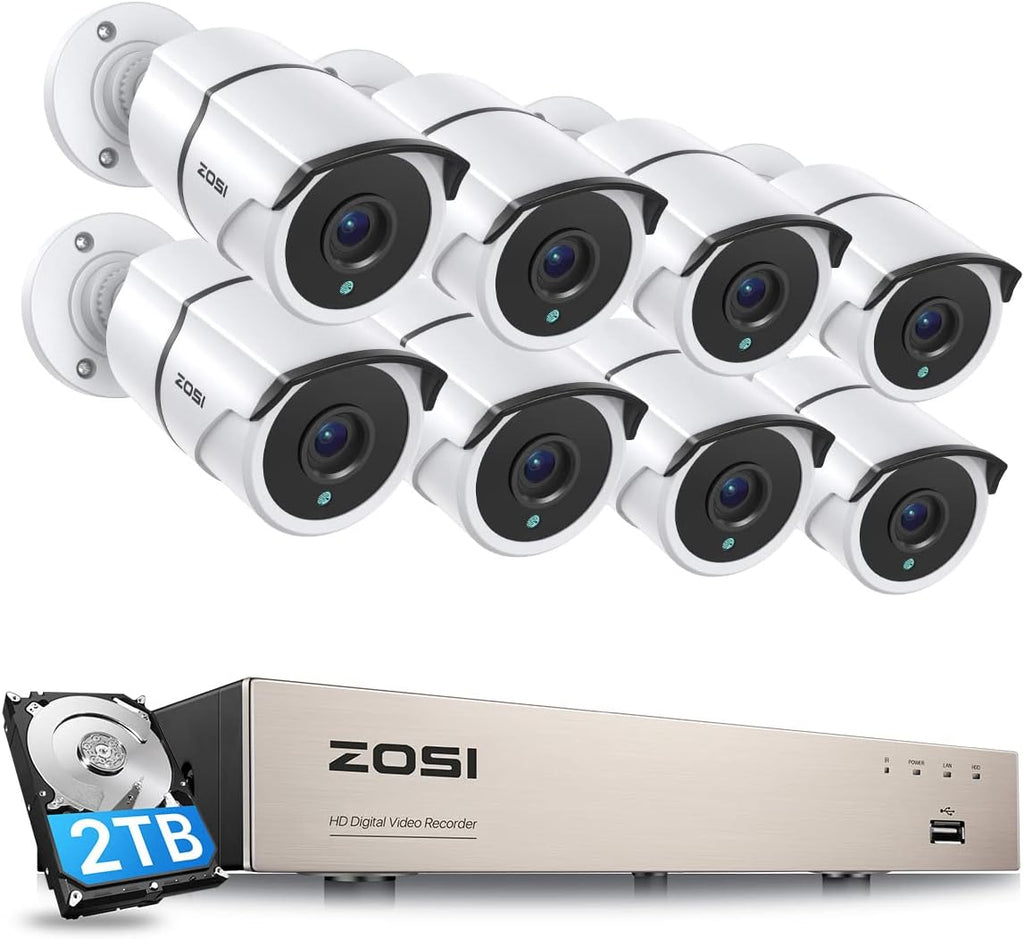 8CH 5MP PoE Security Camera System with 2TB HDD T856620
