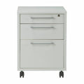 White 3 Drawer Mobile File Cabinet W88369
