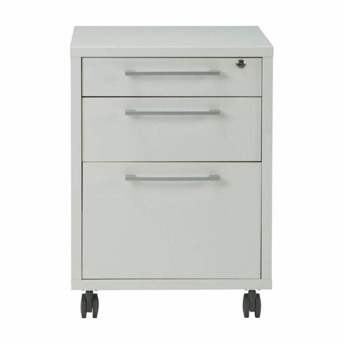 White 3 Drawer Mobile File Cabinet W88369