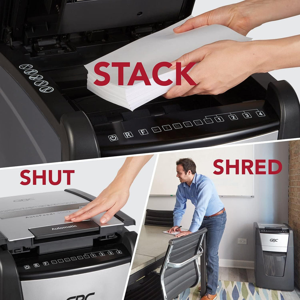 Auto Feed 300 Sheet Capacity Micro-Cut Paper Shredder N7845