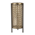 Antiqued Gold and Brown Contemporary Candle Stand Z763