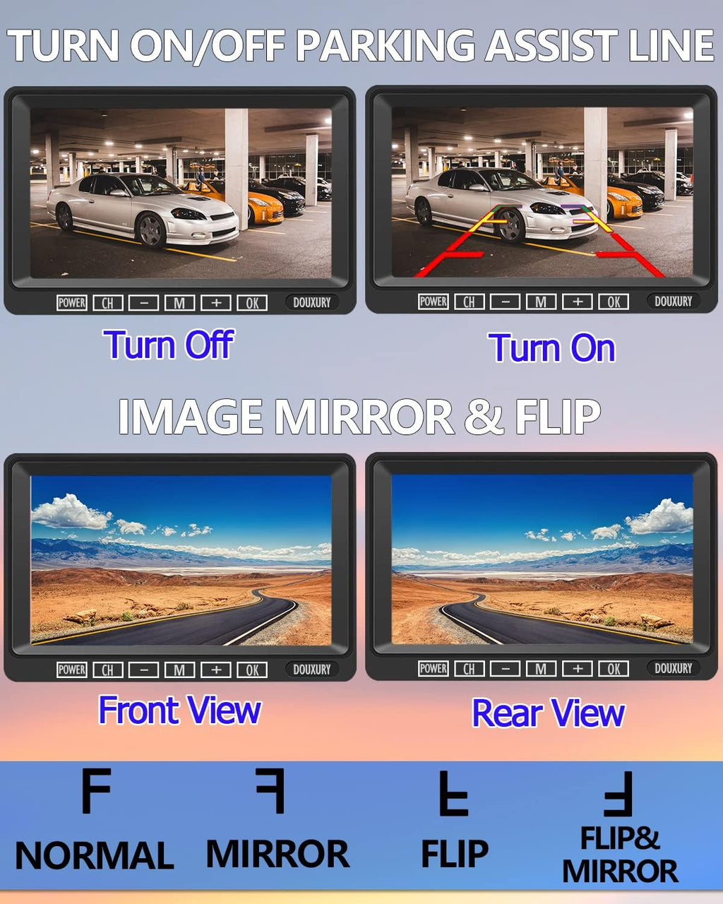 1080P Digital Wireless Backup Camera System 7'' Monitor IP69K Waterproof Night Vision W670
