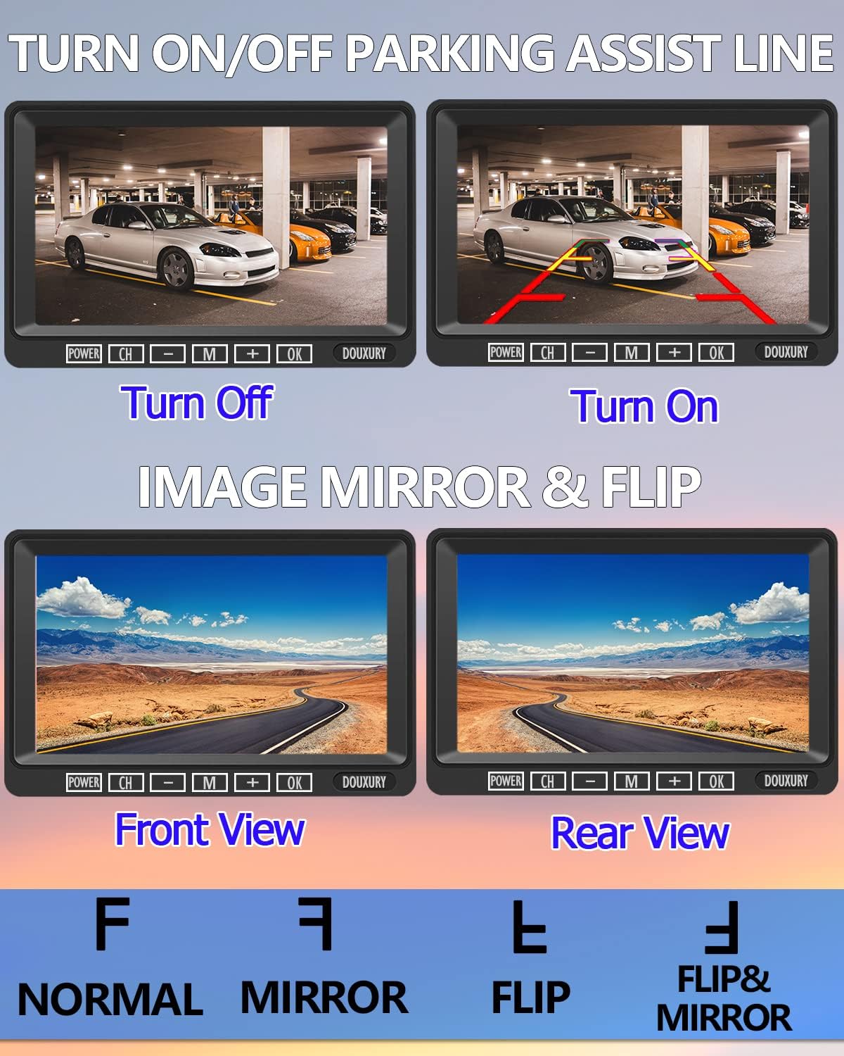 1080P Digital Wireless Backup Camera System 7'' Monitor IP69K Waterproof Night Vision W670