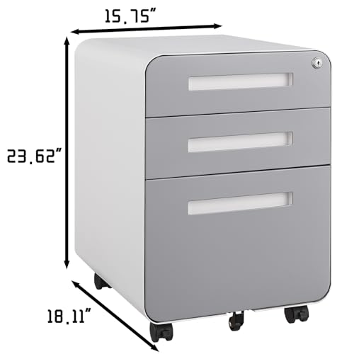 Black 3 Drawer Mobile File Cabinet E34688