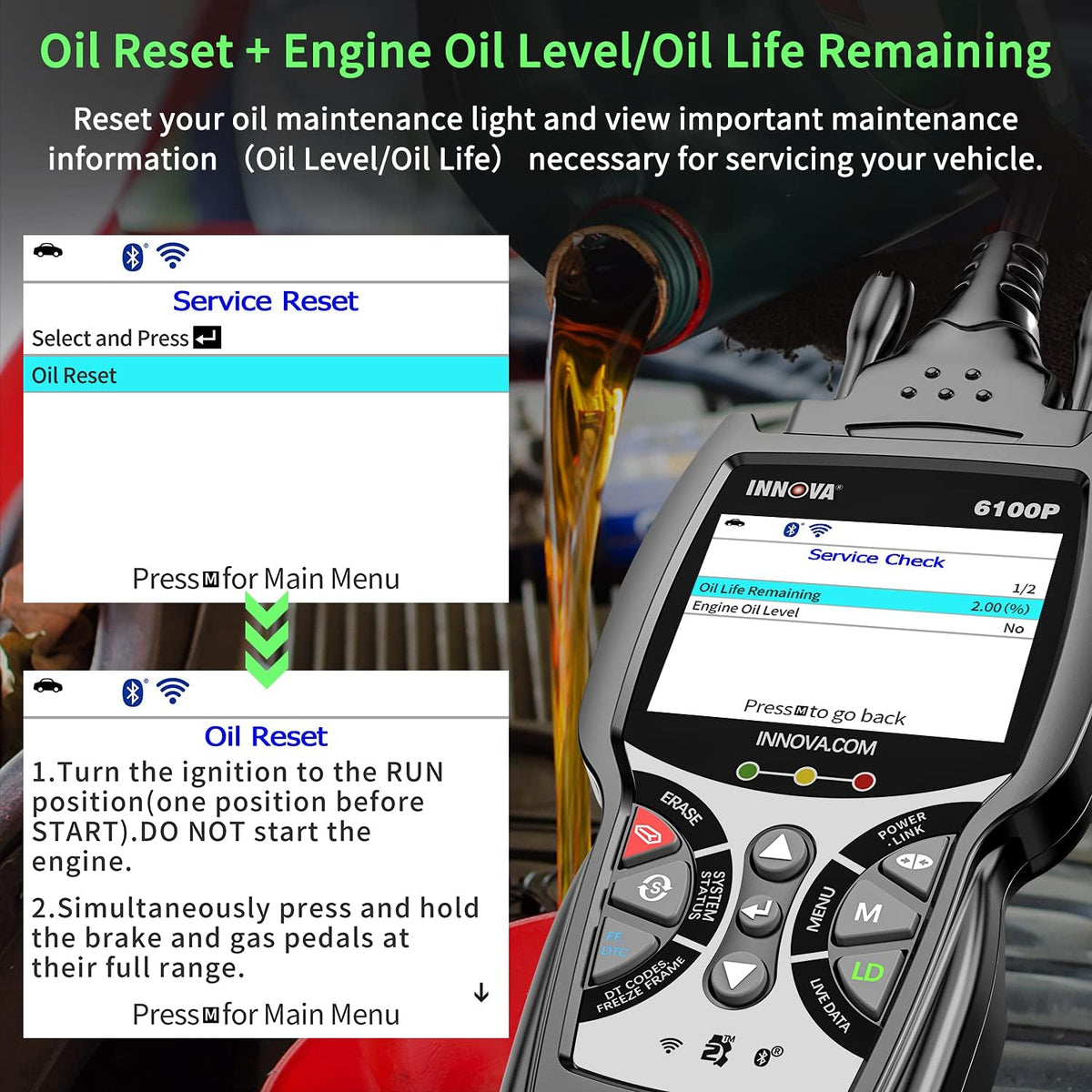 OBD2 Scanner Diagnostic Scan Tool with Oil Reset M1742