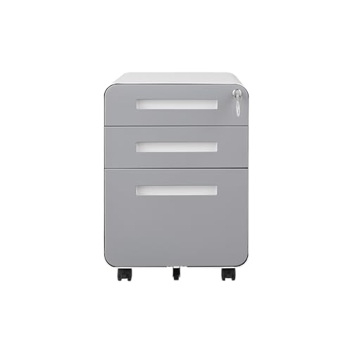 Black 3 Drawer Mobile File Cabinet E34688