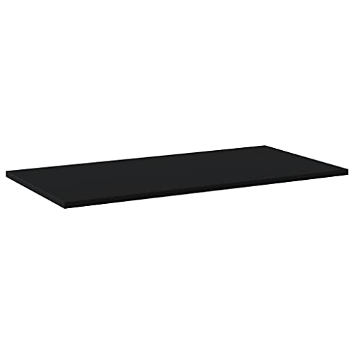 High Gloss Black 15.7"x7.9"x0.6" Wood Shelf Boards 8 pcs R68917